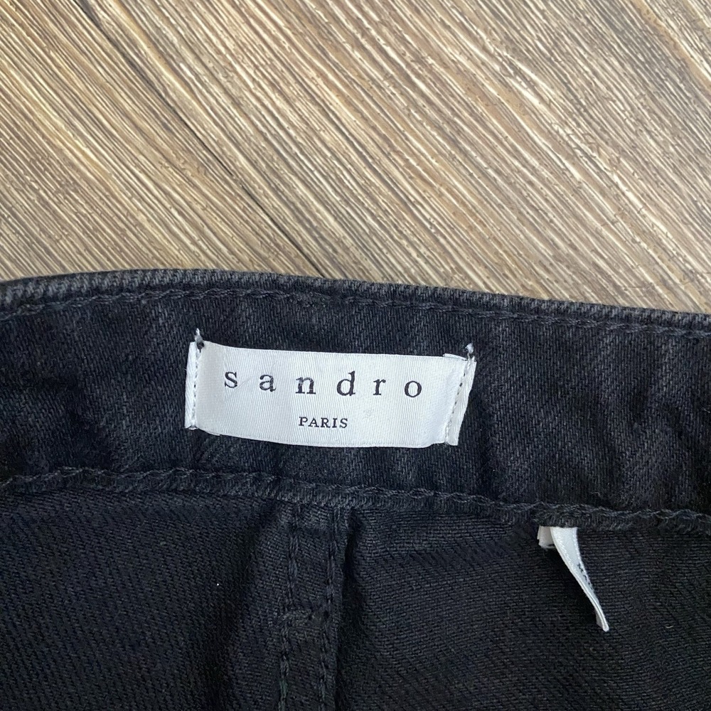 Sandro Paris Rudolphe High-Rise Flare Black Jeans - Picture 5 of 12